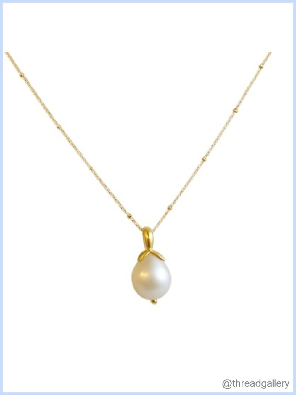 Freshwater Pearl Pendant Necklace 14k Gold Filled 925 Sterling Silver 18"